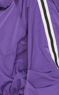 Side Striped Cropped Windbreaker - Purple - SohoGirl.com