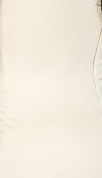 Mock Neck Sleeveless Bermuda Jumpsuit - Ivory - SohoGirl.com