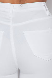 Vibrant Super Stretch High Rise Skinny Jeans - White - SohoGirl.com