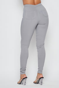 Super High Waisted Stretchy Skinny Jeans (S - 3XL) - Gray - SohoGirl.com