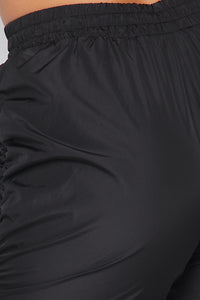 Ruched Side Track Pants - Black - SohoGirl.com