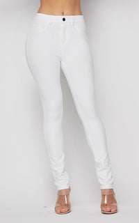 Classic Stretch Knit Skinny Pants (S-3XL) - White - SohoGirl.com