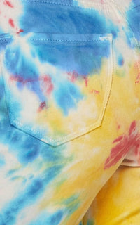Vibrant High Waisted Distressed Mom Jeans - Circus Tie Dye - SohoGirl.com