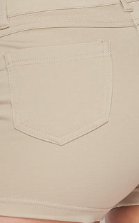 Khaki School Uniform Midi Shorts - SohoGirl.com