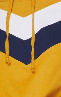Chevron Stripe Pullover Hoodie Set - Mustard - SohoGirl.com