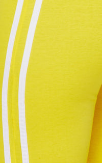 Side Stripe Camisole Unitard - Yellow - SohoGirl.com