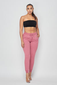 Classic Ultra Soft Drawstring Joggers - Mauve - SohoGirl.com