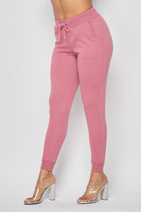 Classic Ultra Soft Drawstring Joggers - Mauve - SohoGirl.com