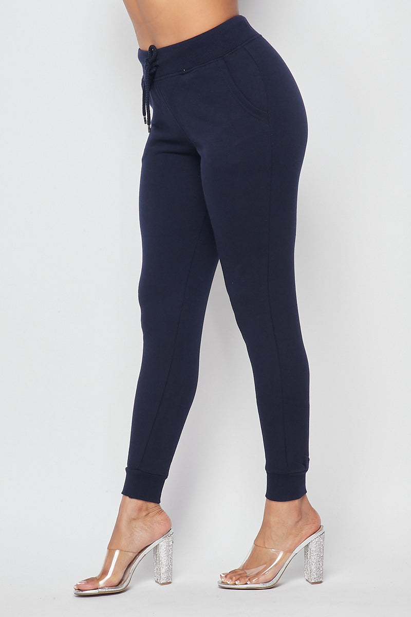 Classic Ultra Soft Drawstring Joggers - Navy Blue – SohoGirl.com