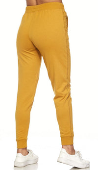 Classic Drawstring Jogger Pants - Mustard - SohoGirl.com