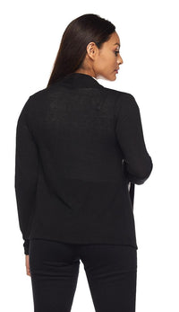 Draped Sweater Cardigan in Black - SohoGirl.com