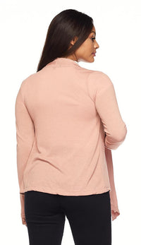 Draped Sweater Cardigan in Blush - SohoGirl.com