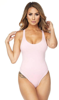Pink Racerback Thong Bodysuit - SohoGirl.com