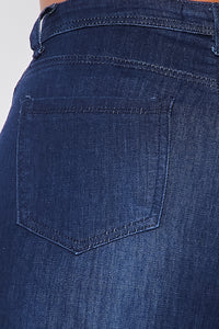 Super High Waisted Denim Skinny Jeans - Dark - SohoGirl.com