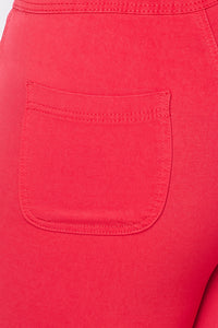 Plus Size Super High Waisted Stretchy Skinny Jeans - Red - SohoGirl.com