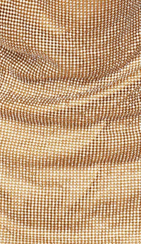 Rhinestone Chainmail Side Slit Mini Dress - Gold - SohoGirl.com