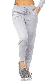 Gray Velour Jogger Pants - SohoGirl.com