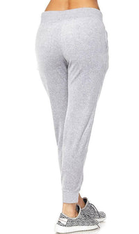 Gray Velour Jogger Pants - SohoGirl.com