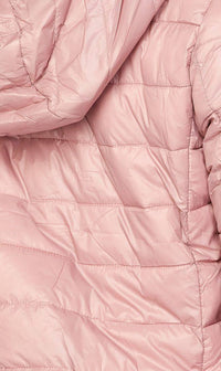 Hooded Winter Bubble Jacket in Pink - SohoGirl.com