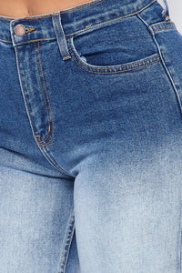 Ombre High Waisted Boyfriend Jeans - Blue - SohoGirl.com