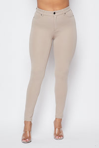 Classic High Rise Stretchy Skinny Pants (S-3XL) - Khaki - SohoGirl.com