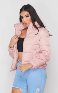 Pink Satin Puffer Bubble Jacket - SohoGirl.com