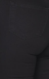Vibrant Wide Flare Distressed Bell Bottom Jeans - Black - SohoGirl.com