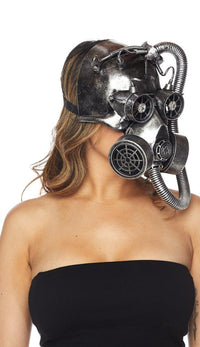 Steampunk Pirate Gas Mask - Silver - SohoGirl.com