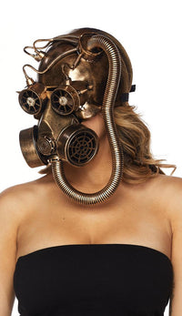 Steampunk Pirate Gas Mask - Gold - SohoGirl.com