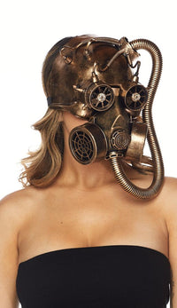 Steampunk Pirate Gas Mask - Gold - SohoGirl.com