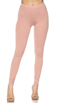 Basic Cotton Leggings in Blush - SohoGirl.com