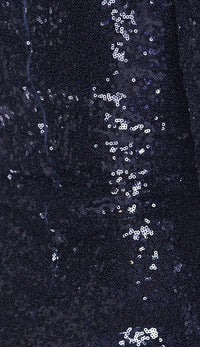 Long Sleeve Sequin Maxi Dress - Navy Blue - SohoGirl.com