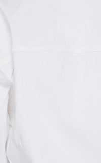 White Cropped Distressed Denim Jacket - SohoGirl.com