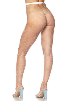 Fence Net Pantyhose in White - SohoGirl.com
