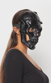 Wired Pirate Skull Mask in Black - SohoGirl.com