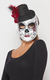 Day of the Dead Top Hat Mask - SohoGirl.com