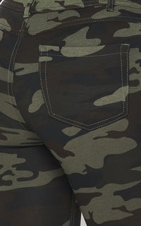 Soft and Stretchy School Uniform Skinny Pants - Camouflage - SohoGirl.com