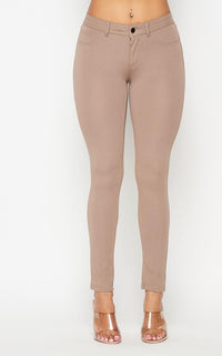 Soft and Stretchy School Uniform Skinny Pants - Dark Khaki - SohoGirl.com