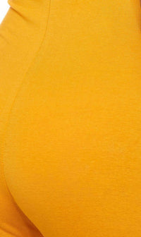 Mustard Strapless Bodycon Jumpsuit - SohoGirl.com
