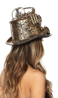 Steampunk Top Hat in Gold - SohoGirl.com