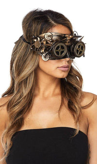 Steampunk Spiked Goggles in Copper - SohoGirl.com