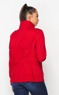 Red Utility Trench Coat (S-XL) - SohoGirl.com