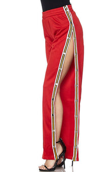 Snap Tearaway Track Pants in Red - SohoGirl.com