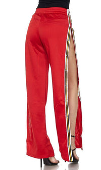 Snap Tearaway Track Pants in Red - SohoGirl.com