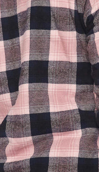 Faux Fur Lined Plaid Flannel - Pink - SohoGirl.com