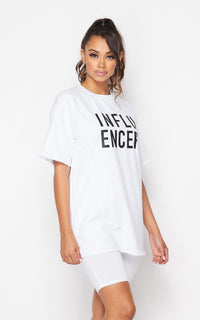Influencer Oversized T-Shirt - White - SohoGirl.com