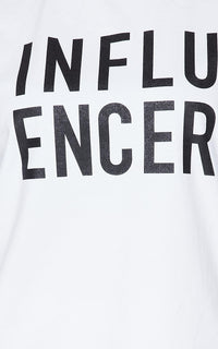 Influencer Oversized T-Shirt - White - SohoGirl.com
