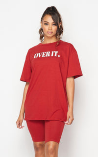 Over It Oversized T-Shirt - Brick - SohoGirl.com