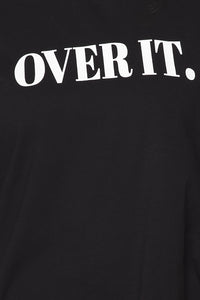 Over It Oversized T-Shirt and Biker Shorts Set - Black - SohoGirl.com