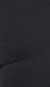Plus Size Classic Stretch Knit Skinny School Pants - Black - SohoGirl.com